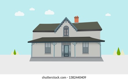 Clean modern house vector illustration, Eps10 