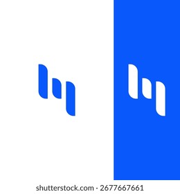 Diseño de logotipo HY limpio y moderno con Formas abstractas en azul y blanco. Ideal para proyectos de branding, marketing e identidad corporativa. Versátil y adaptable.