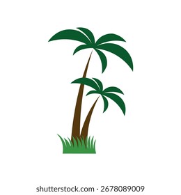 Un icono limpio y moderno con una palmera estilizada, perfecto para viajes, temas tropicales o diseños de verano. Presenta colores vibrantes y líneas claras.