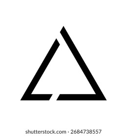 Un icono limpio y moderno con un símbolo delta estilizado. Esta forma geométrica es perfecta para crear marca, logotipos o cualquier diseño que necesite una sensación de cambio o progreso.