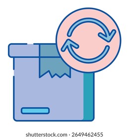 A clean, modern icon representing the concept of exchange, transfer, or swapping of items or information. Features clear lines and a balanced design.