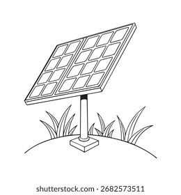 A clean and modern icon representing a solar panel, ideal for renewable energy and sustainability themes.