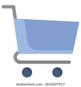 Un icono limpio y moderno que representa un carro, adecuado para diversas aplicaciones. Este diseño cuenta con un carrito estilizado con líneas claras y una forma simple, que transporta el transporte y la comodidad.