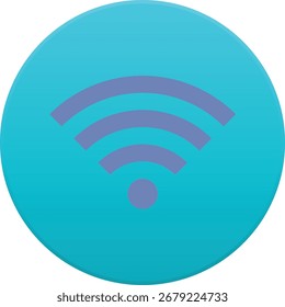 Un icono limpio y moderno que representa la conectividad inalámbrica a Internet, con ondas de señal que emanan de un punto central. Ideal para interfaces digitales y branding.