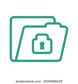 Ein sauberes, modernes Icon-Set mit einem vertraulichen oder geheimen Symbol, perfekt für digitale Schnittstellen, Präsentationen und sichere Informationsdarstellung.