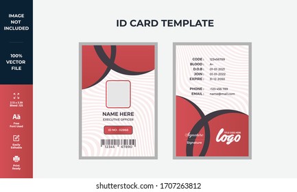 Clean Modern Id Card template design.