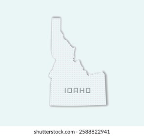 Clean and modern Idaho state map design, great for business, education, and creative projects.	