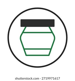 Una ilustración limpia y moderna de un contenedor estilizado. El diseño minimalista utiliza Formas geométricas y contornos para crear una Imagen visualmente atractiva, ideal para varios proyectos de diseño, destacando