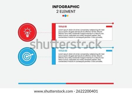Clean and modern infographic template with two connected elements and a central circular chart. Ideal for showing comparisons, dual processes, pros and cons, or before-after scenarios. Fully editable 