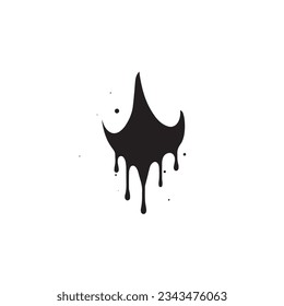 Clean and Modern Ink Blot Logo: Representing Creativity