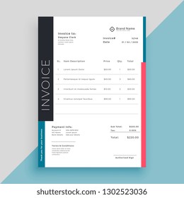 Clean Modern Invoice Business Template