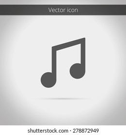 Clean modern isolated vector note symbol icon