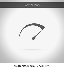 Clean modern isolated vector speedometer symbol icon