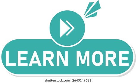Clean and modern "Learn More" button with bold flat design, perfect for websites, apps, landing pages, or marketing banners to boost clicks and user engagement.