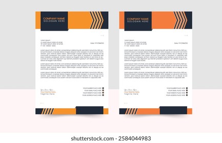 A clean and modern letterhead design suitable for corporate, business, and personal branding. Fully editable and print-ready.