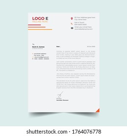 Plantilla de diseño de membrete moderna limpia 