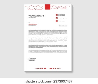  clean and modern letterhead design for your project, fully editable letterhead design