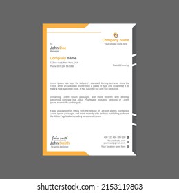 Clean And Modern Letterhead Template Design