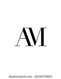 Clean Modern Letters A M Icon for Branding, Business, and Professional Identity