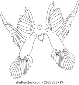 A clean and modern line art drawing of a bird in minimalist style. Suitable for wall art, logo design, t-shirts, and nature-themed projects.