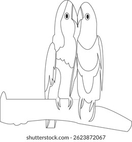 A clean and modern line art drawing of a bird in minimalist style. Suitable for wall art, logo design, t-shirts, and nature-themed projects.