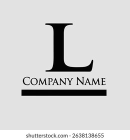 A clean, modern logo design featuring the letter L, incorporating a right angle for a sharp, minimalist aesthetic.