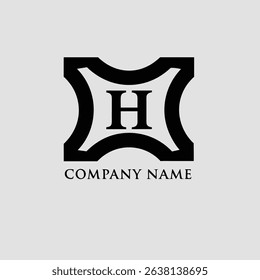 A clean, modern logo design featuring a geometric interpretation of the letter H, utilizing a diverse color scheme and classic fonts.