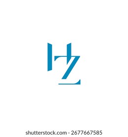 Diseño de logotipo limpio y moderno con las letras HZ. Ideal para marca corporativa, tarjetas de visita y diseño de Sitios web. Sencillo, elegante y profesional.
