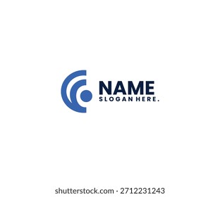 Un diseño de logotipo limpio y moderno con una marca circular azul junto al texto en negrita de NAME. Ideal para proyectos de marca corporativa, identidad de empresa o marca tecnológica que buscan una Imagen profesional y confiable.