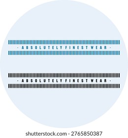 A clean and modern logo design featuring the text Absolutely Finest Wear in two distinct styles.