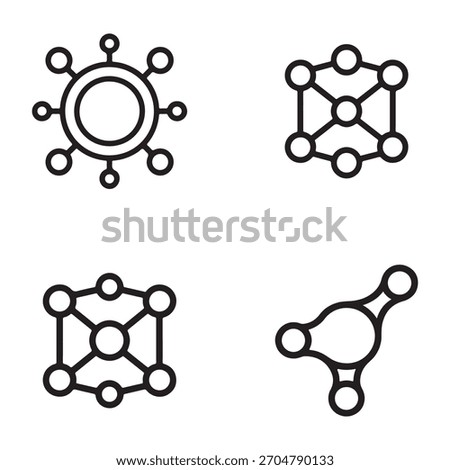 A clean and modern logo design featuring interconnected dots and lines in a distinctive silhouette style.