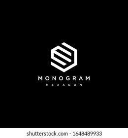 Diseño de logotipo limpio y moderno de hexágono con fondo claro - EPS10 - Vector.