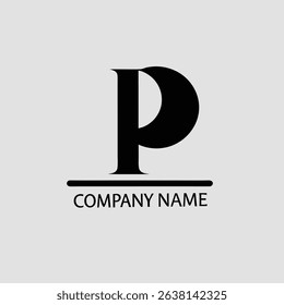 A clean, modern logo design incorporating a stylized letter P, combining vertical and semicircle shapes. Uses a minimalist aesthetic.