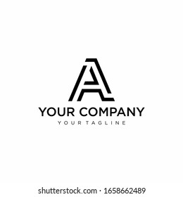 Clean and modern logo design of letter A with white background - EPS10 - Vector.