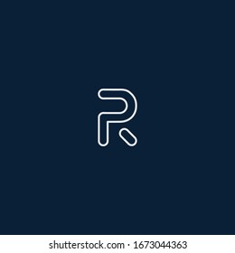 Clean and modern logo design of letter R/PR design. 