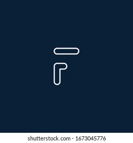 Diseño de logotipo limpio y moderno de diseño de letra F. 
