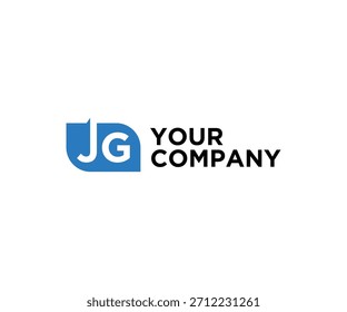 A clean, modern logo featuring the initials JG inside a blue rounded square with bold 'Your Company' text. Ideal for branding, corporate identity, startups, and marketing materials.
