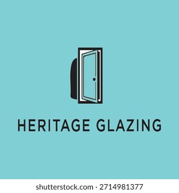 A clean, modern logo featuring a stylized open door, symbolizing quality craftsmanship, transparency, and trust in glazing solutions. The minimalist design and bold typography give the brand a profess