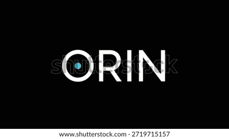 A clean and modern logo featuring the word 'ORIN' in white, bold sans-serif typography against a solid black background. The letter 'O' is stylized