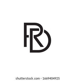 logotipo limpio y moderno con una letra "RD" única