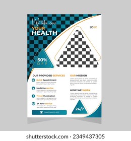 clean and modern medical flyer design template. Just drop in your own pictures and texts, and it’s ready for print. This template can serve multiple purposes.