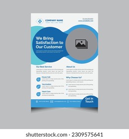 Clean and Modern Medical Flyers, Brochures, and Leaflet Covers, Template design 