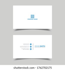 clean modern minimal business card design template vector 