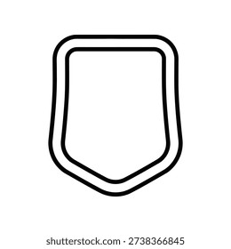 Clean and modern minimalist blank square frame icon with thick borders, isolated on a pure white background, ideal for logos, apps, and design projects.