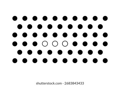 A clean and modern minimalist rectangular pattern featuring evenly spaced pink dots, perfect for wallpapers, fabrics, digital backgrounds, and elegant graphic design projects.