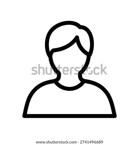 Clean and modern minimalist user profile icon in flat design style, ideal for apps, websites, and digital interfaces with a neutral aesthetic.