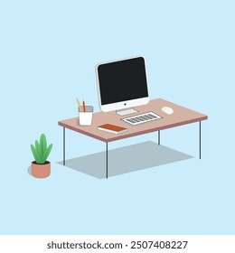 Ilustraciones vectoriales de espacio de trabajo minimalistas limpias y modernas. Perfecto para presentaciones, Sitios web y branding. Diseños escalables de alta calidad que aportan simplicidad y elegancia a cualquier proyecto.