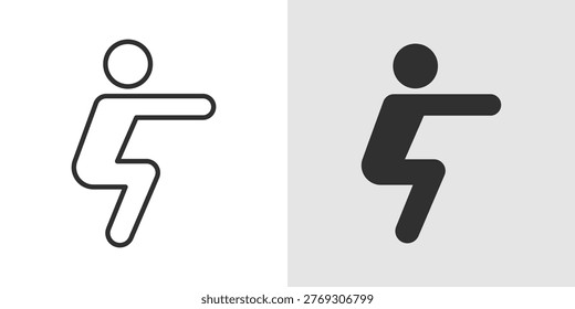 A clean and modern morning exercise icon representing daily fitness routines, early morning workouts, physical activity, and healthy lifestyle habits to start the day.