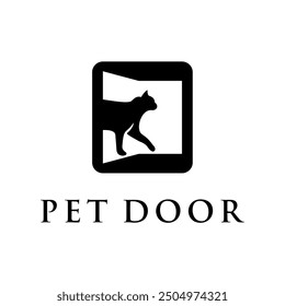 clean and modern pet door concept