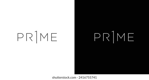 Clean and modern The Prime logo design